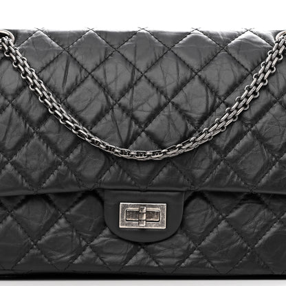 Chanel Aged Calfskin Quilted 2.55 Reissue 226 Flap Black 8 of 11