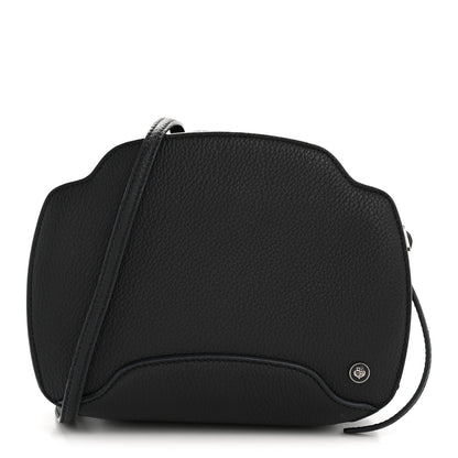 Loro Piana Grained Calfskin Sesia Crossbody Black 3 of 31
