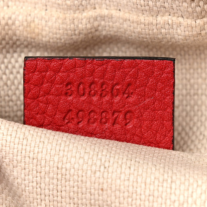 Gucci Pebbled Calfskin Small Soho Disco Bag Tabasco Red 7 of 15