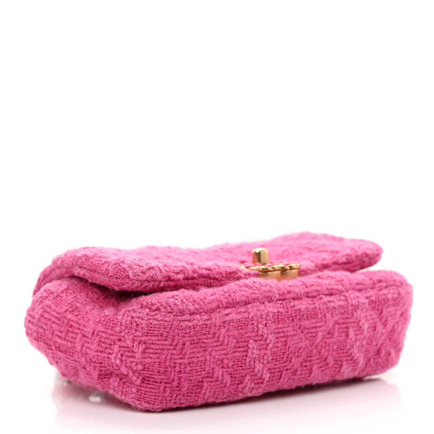Chanel Tweed Quilted Chanel 19 Waist Bag Pink 4 of 10