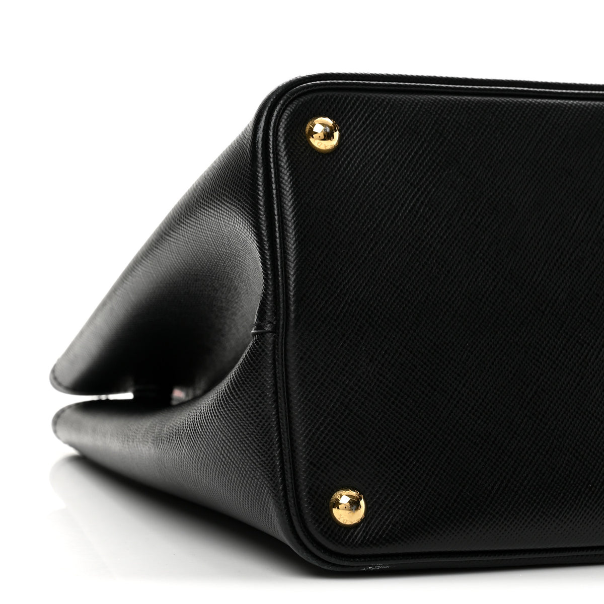 Prada Saffiano Cuir Large Double Bag Black Fuoco 10 of 14