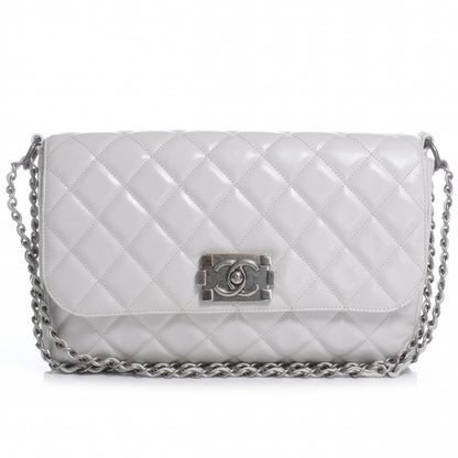 Chanel Lambskin Quilted Medium Boy Flap White 1 of 8