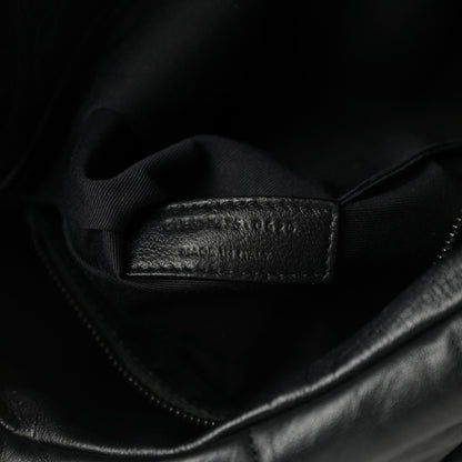 Saint Laurent Calfskin Quilted Medium Loulou Puffer Monogram Chain Satchel Black 7 of 10
