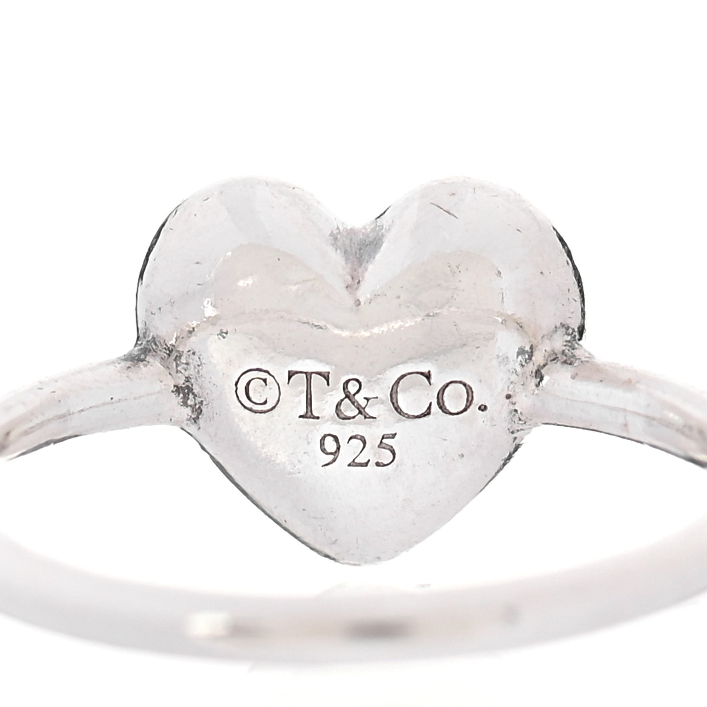Sterling Silver Heart Puff Ring 46 3.75