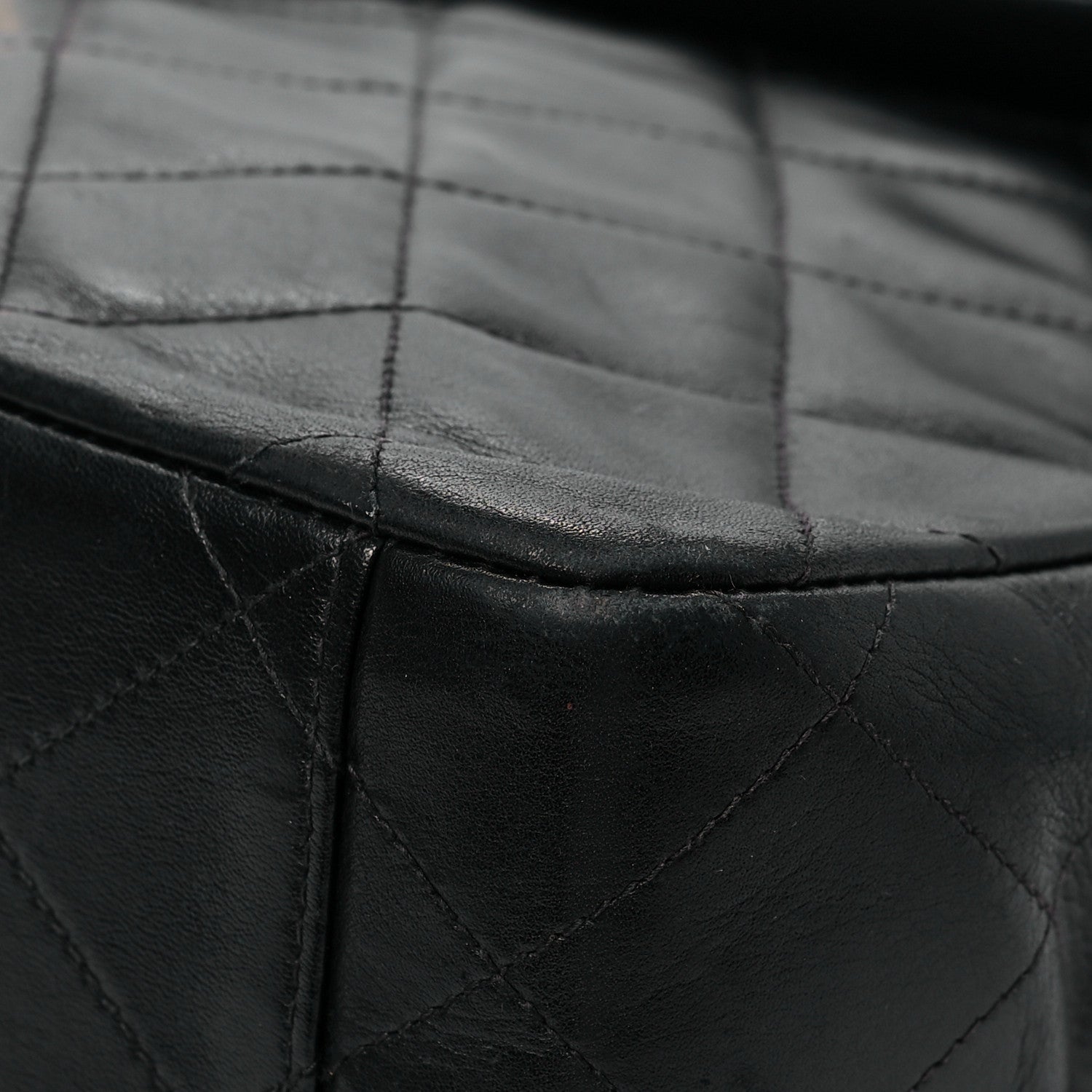 Chanel Lambskin Quilted XL Jumbo Single Flap Black 14 of 16