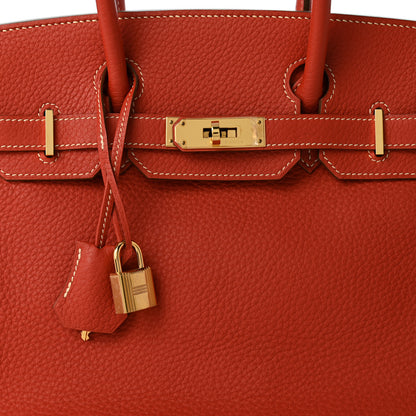 Hermes Taurillon Clemence Birkin 30 Sanguine 8 of 12