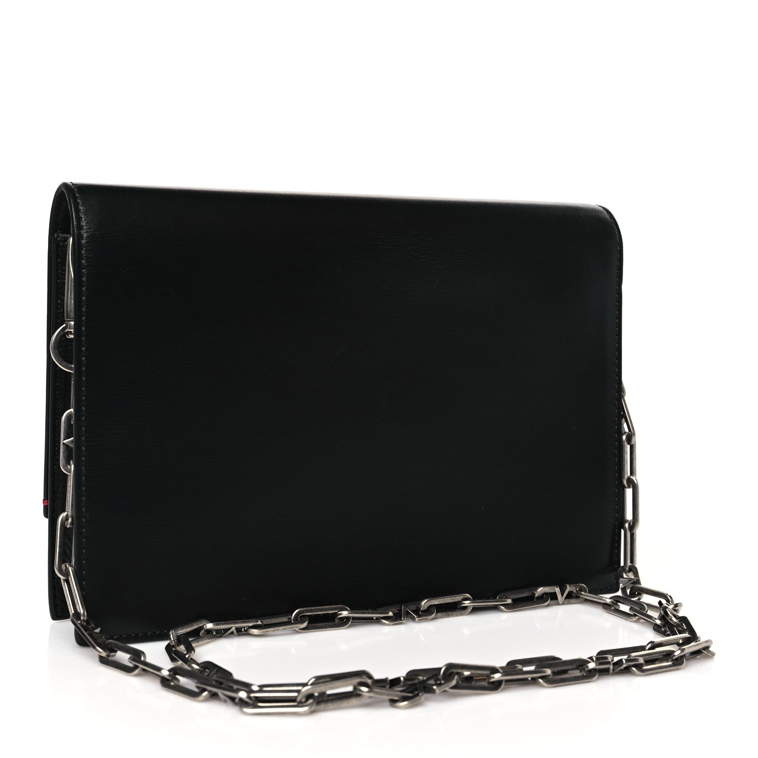 Valentino Garavani Silk Satin Small VCase Shoulder Bag Black 3 of 8