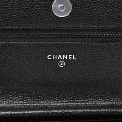 Chanel Caviar Quilted Wallet on Chain WOC Black 6 of 12