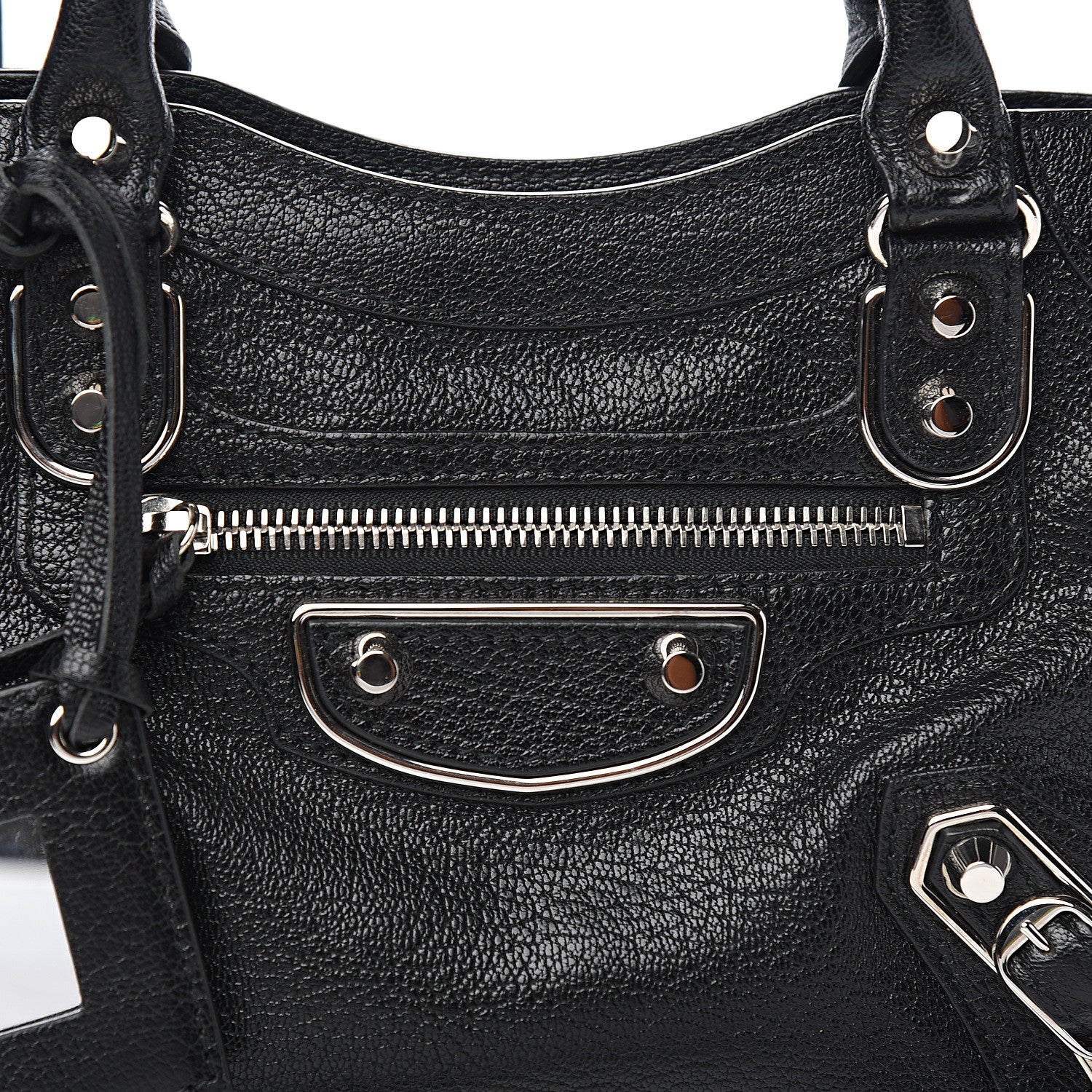 Balenciaga Chevre Silver Metallic Edge Hardware Mini City Black 9 of 9