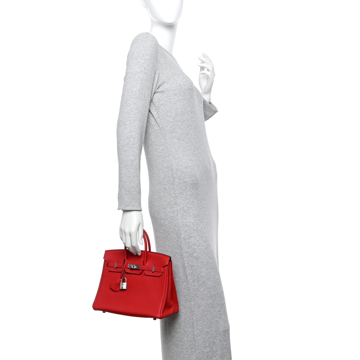 Hermes Togo Verso Birkin 25 Rouge Casaque Rouge H 2 of 13