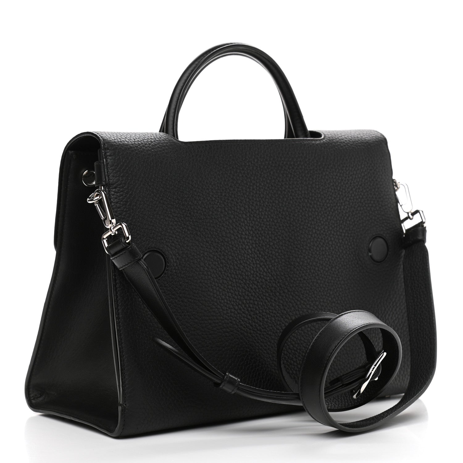Christian Dior Grained Calfskin Medium Diorever Flap Black 3 of 9