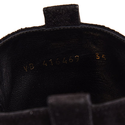 Saint Laurent Suede Rock 40 Stars Ankle Boots 35 Black 10 of 10