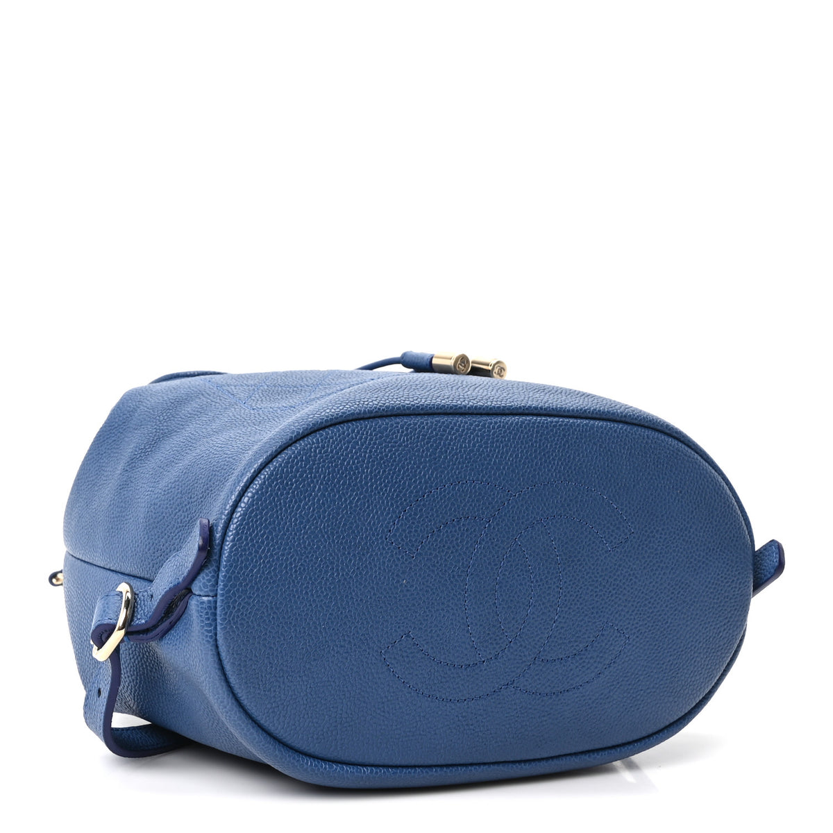 Chanel Caviar Quilted Backpack Blue 3 of 9