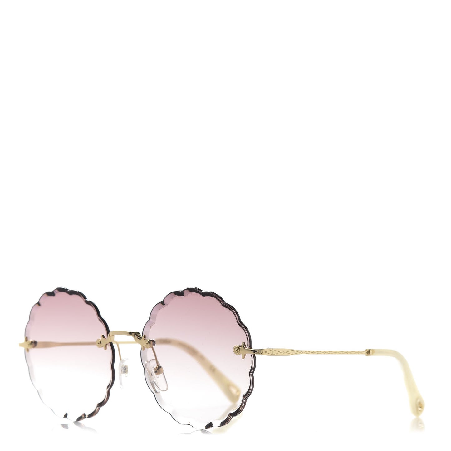 Rosie Bevelled Round Sunglasses CE142S Gold Gradient Coral