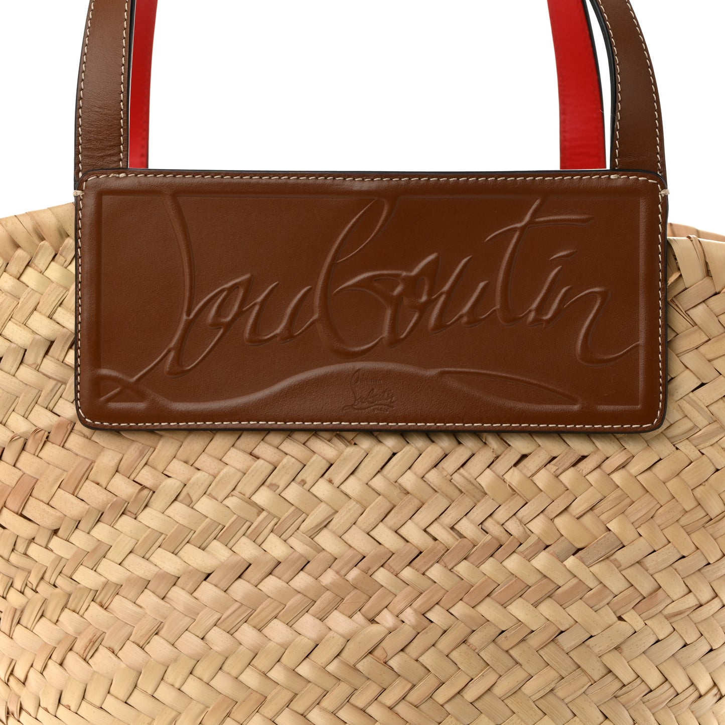 Woven Straw Loubishore Tote Beige