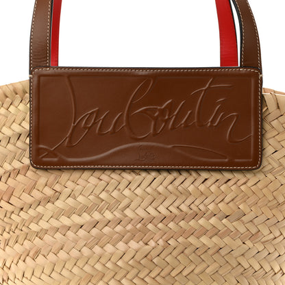 Christian Louboutin Woven Straw Loubishore Tote Beige 8 of 11