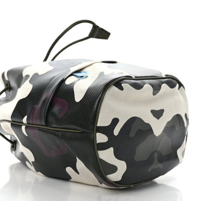 Burberry Coated Canvas Camouflage Print Phoebe Drawcord Pouch Multicolor 8 of 11