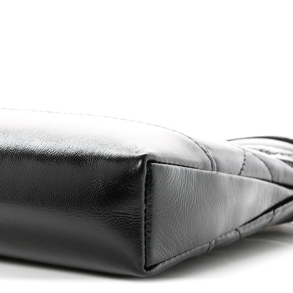 Chanel Shiny Crumpled Calfskin Quilted Nano 31 Shopping Bag Black 10 of 11
