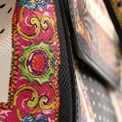Dolce & Gabbana Dauphine Fan Foulard Medium Miss Sicily Satchel Black Multicolor 13 of 16