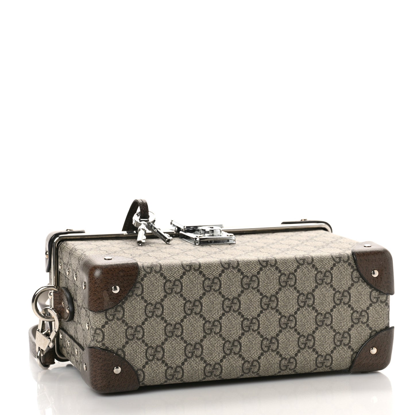 GG Supreme Monogram Globe-Trotter Beauty Case Brown