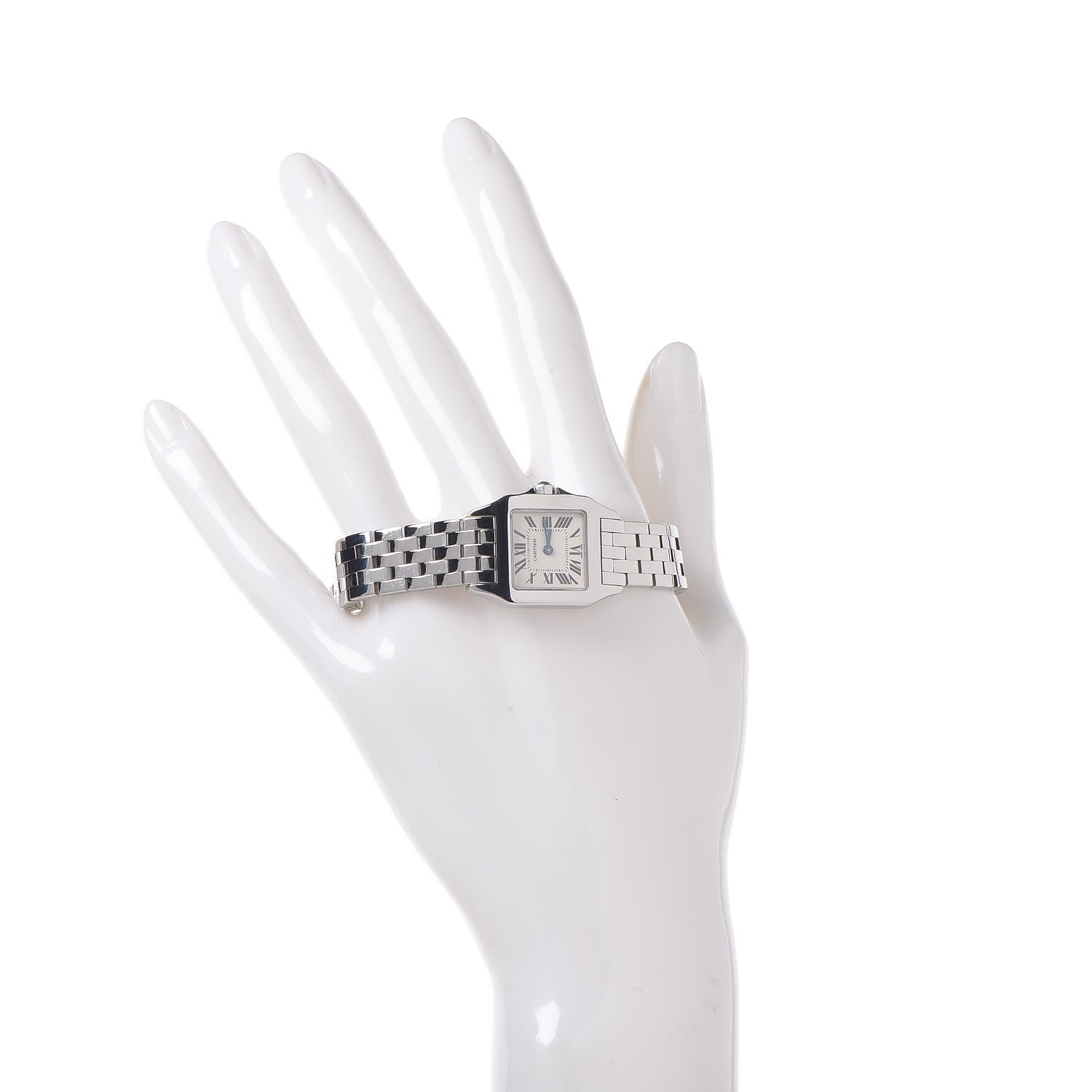 Cartier Stainless Steel 20mm Santos Demoiselle Quartz Watch 2 of 9