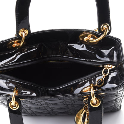 Christian Dior Patent Cannage Medium Lady Dior Black 4 of 4