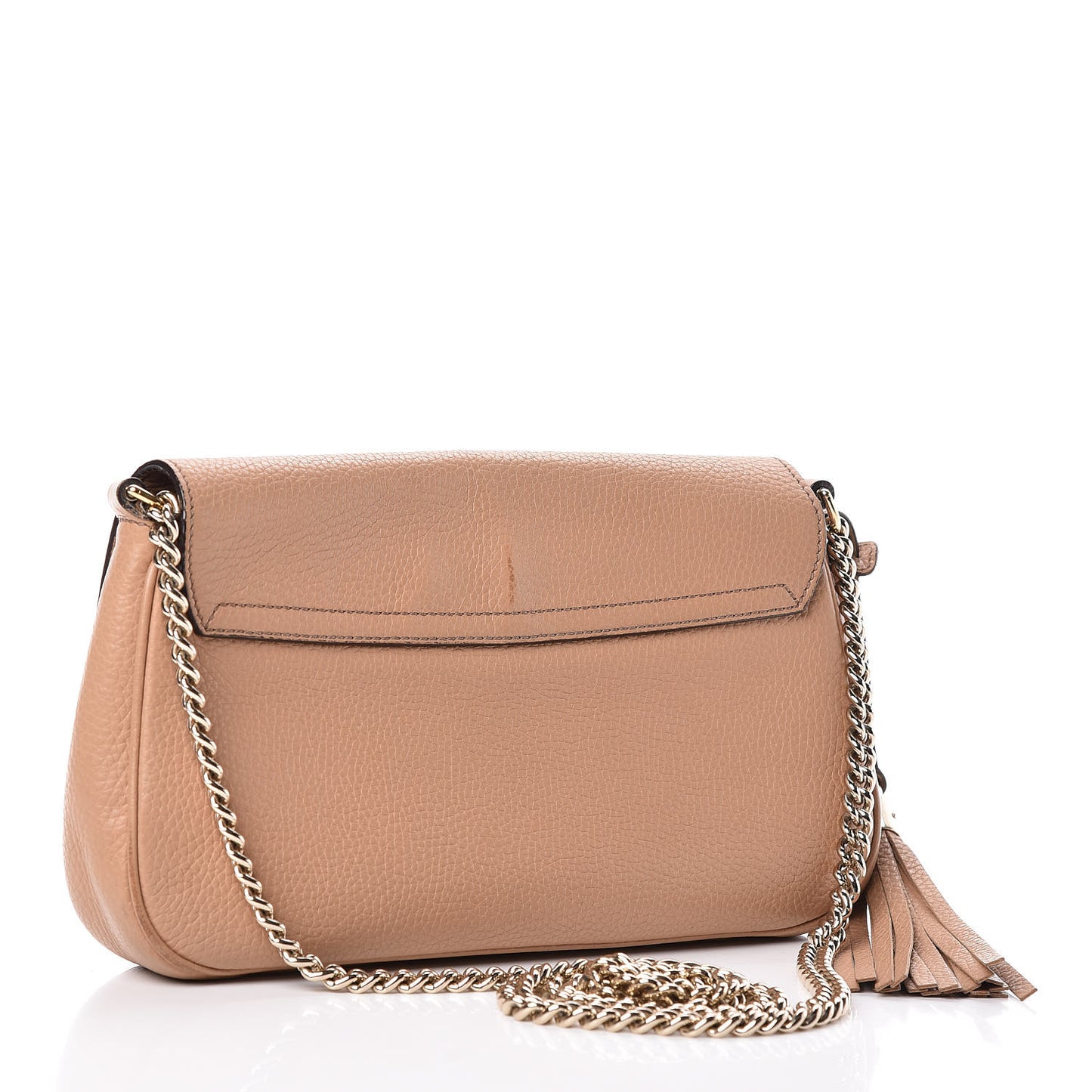 Pebbled Calfskin Medium Soho Flap Crossbody Camelia