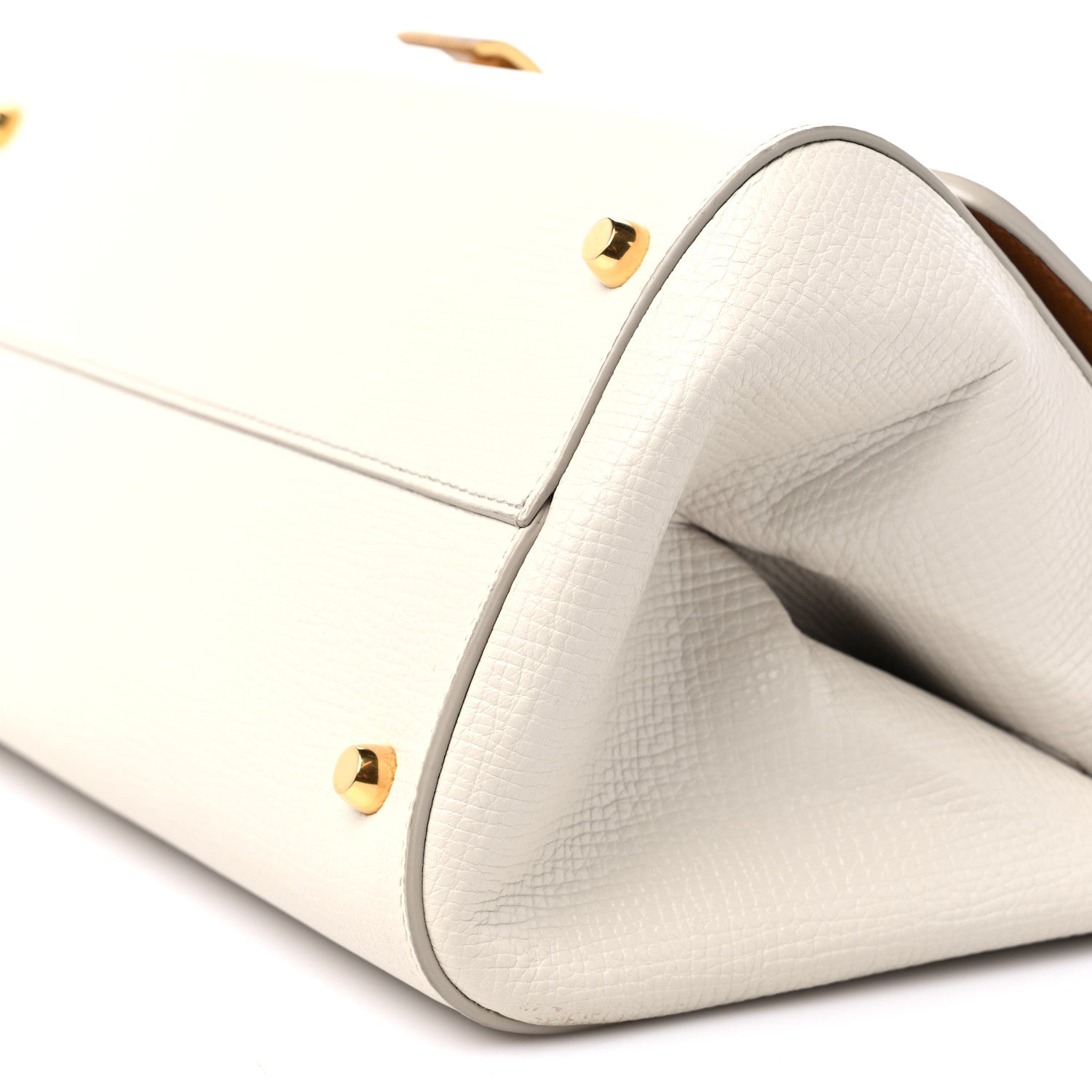 Bottega Veneta Calfskin BV Angle Shoulder Bag Off White 8 of 13