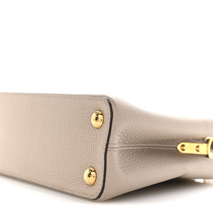 Louis Vuitton Taurillon Ayers Capucines BB Galet 9 of 13