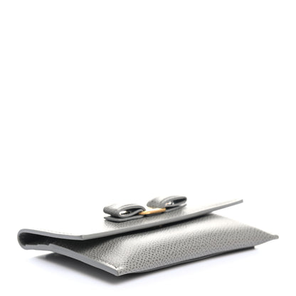 Salvatore Ferragamo Grained Calfskin Vara Bow Cardholder Pale Grey 3 of 8