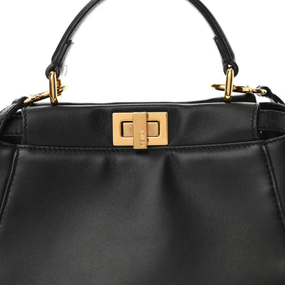 Fendi Nappa Mini Peekaboo Iconic Satchel Black 9 of 14