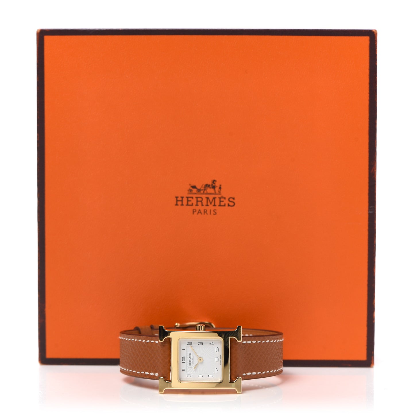 Stainless Steel Epsom 21mm Heure H Hour Quartz Watch Gold