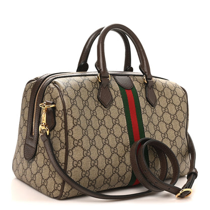 Gucci GG Supreme Monogram Web Medium Ophidia Top Handle Bag Beige Ebony 3 of 10