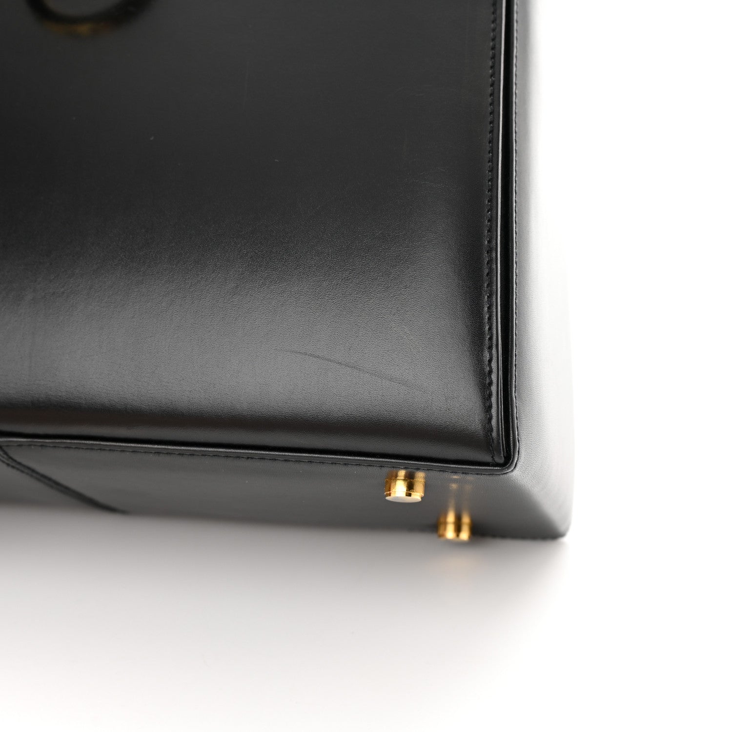 Salvatore Ferragamo Brushed Off Calfskin Iconic Large Top Handle Bag Black 13 of 17