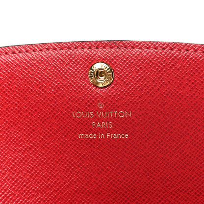 Louis Vuitton Damier Ebene Emilie Wallet Red 6 of 9