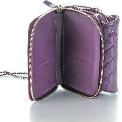 Chanel Patent Brilliant Mini Flap WOC Bag Violet 6 of 8