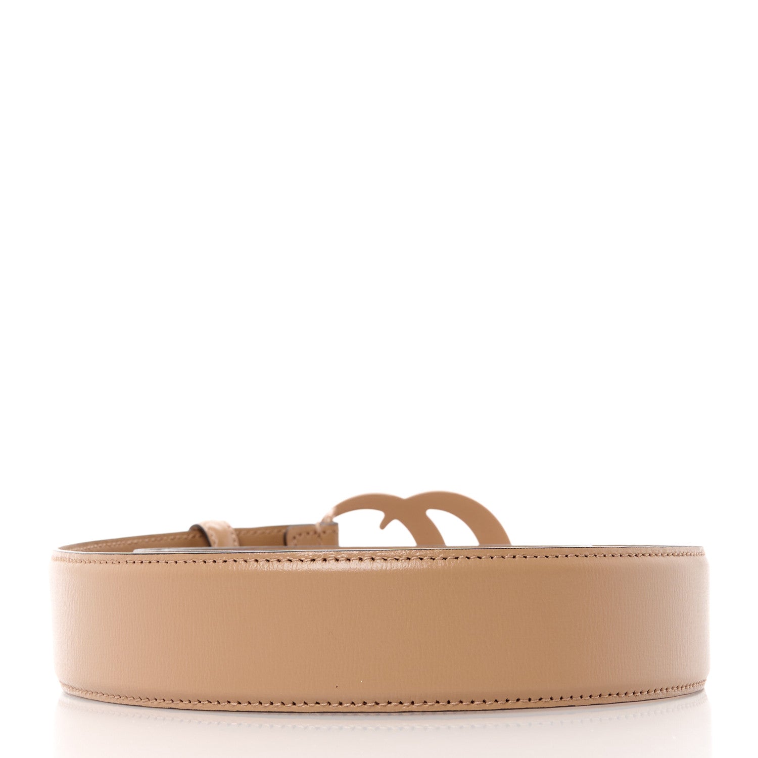 Gucci Azalea Calfskin Enamel Monochrome Double G 40mm Belt 100/40 Camelia 2 of 4