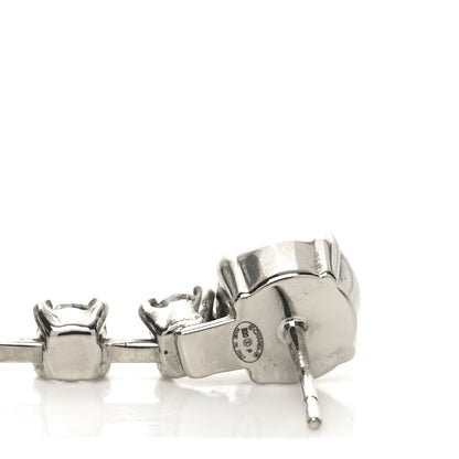 Chanel Crystal Starfall Drop Long CC Earrings Silver 4 of 4