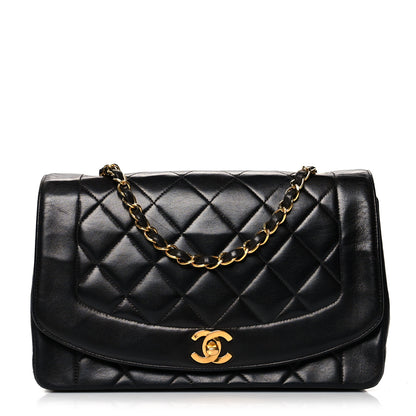Chanel Lambskin Quilted Medium Single Flap Black 1 of 9