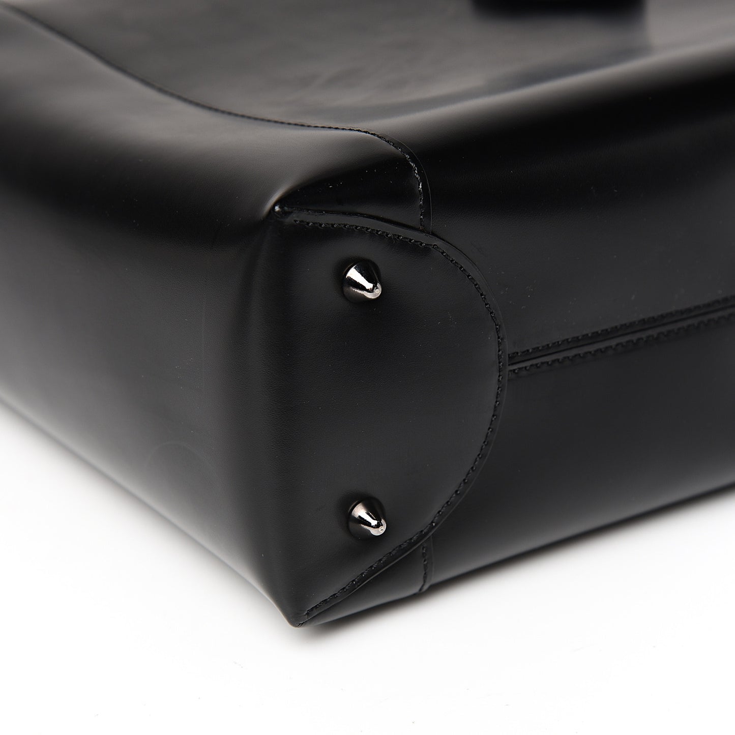Calfskin Maris Pearl Beaded Top Handle Bag Black