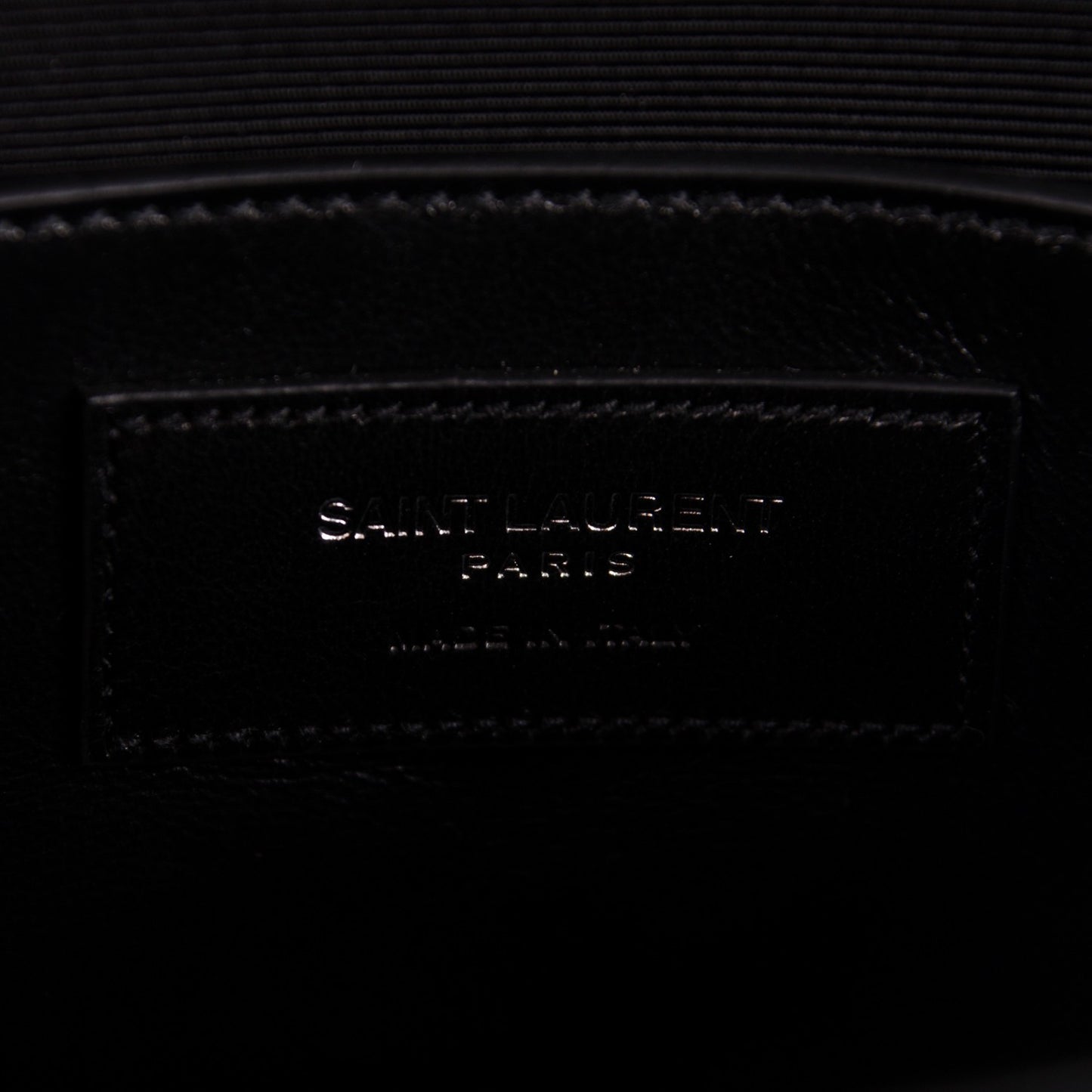 Calfskin Crocodile Embossed Medium Classic Monogram Kate Tassel Satchel Black