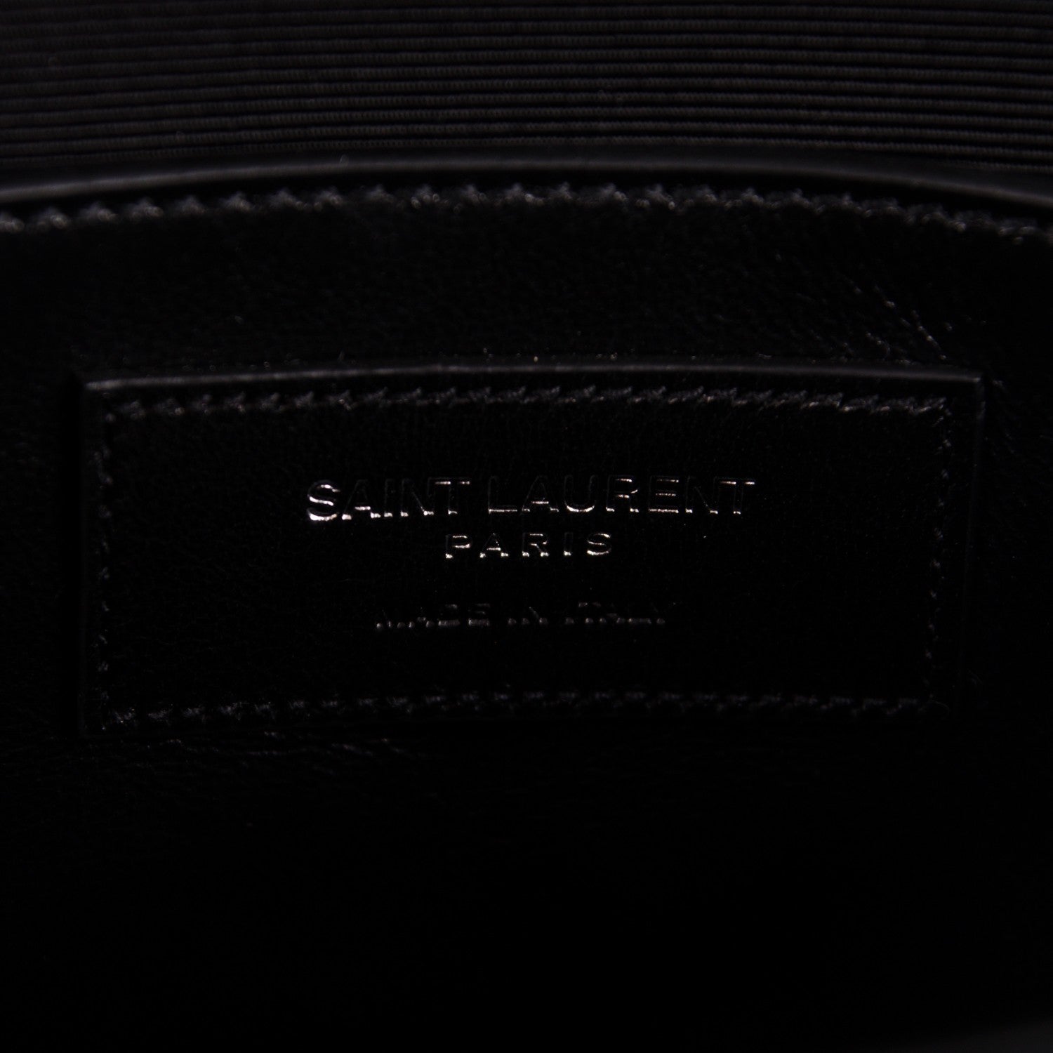 Saint Laurent Calfskin Crocodile Embossed Medium Classic Monogram Kate Tassel Satchel Black 7 of 7