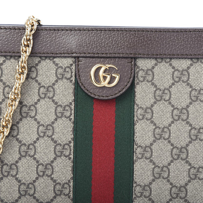 Gucci GG Supreme Monogram Web Small Ophidia Chain Shoulder Bag Brown 11 of 11