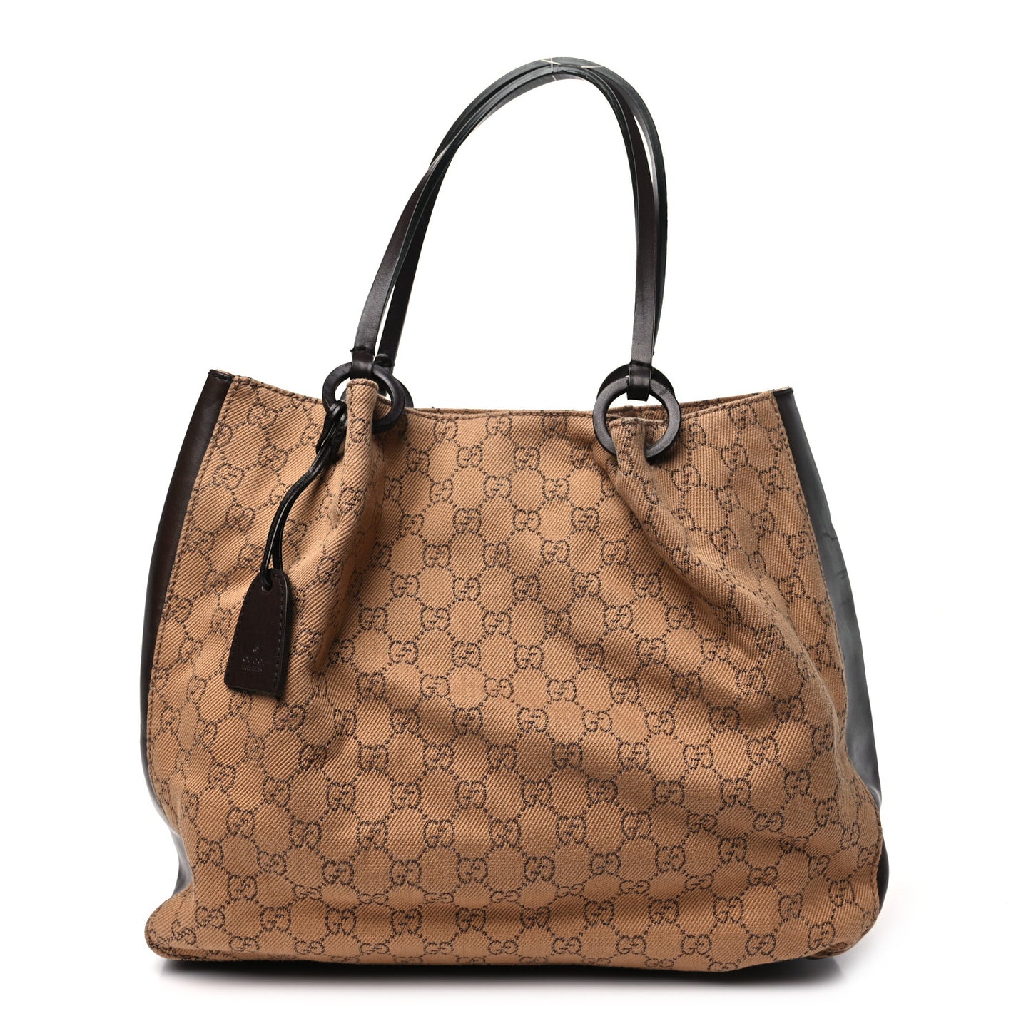 Denim Monogram Calfskin Tote Dark Brown