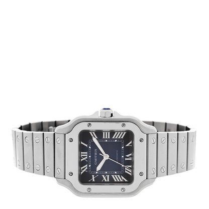 Cartier Stainless Steel 35mm Santos de Cartier Automatic Watch Blue 2 of 5