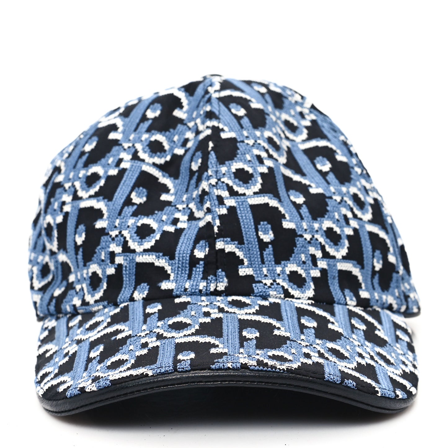 Cotton Oblique Jacquard Baseball Cap M Blue