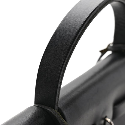 Hermes Toile Vache Calfskin Herbag 30 PM Black 10 of 11