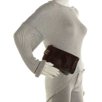 Chanel Lizard Boy Clutch Burgundy 2 of 8