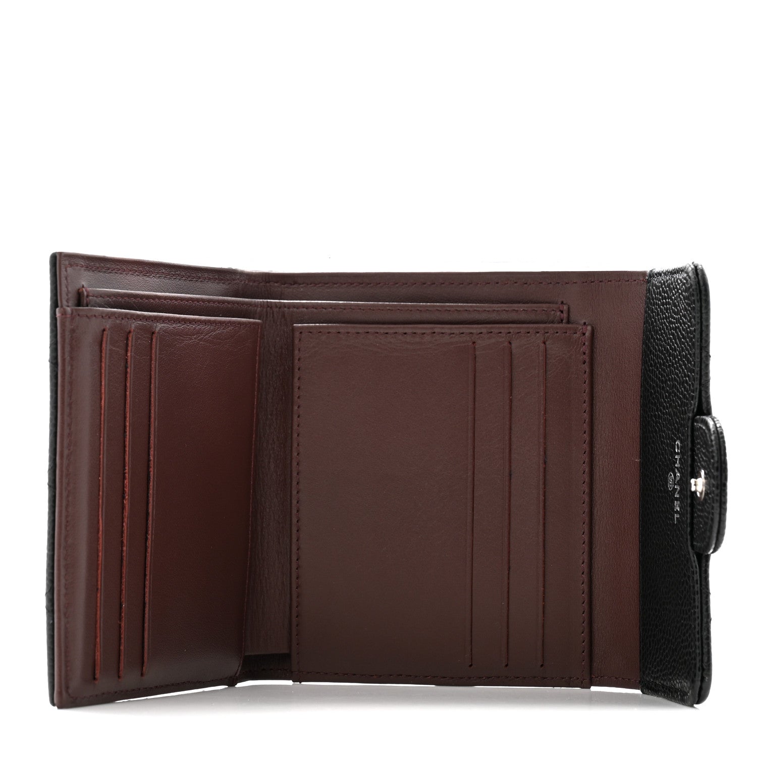 Chanel Caviar Quilted Compact Flap Wallet Black 5 of 8