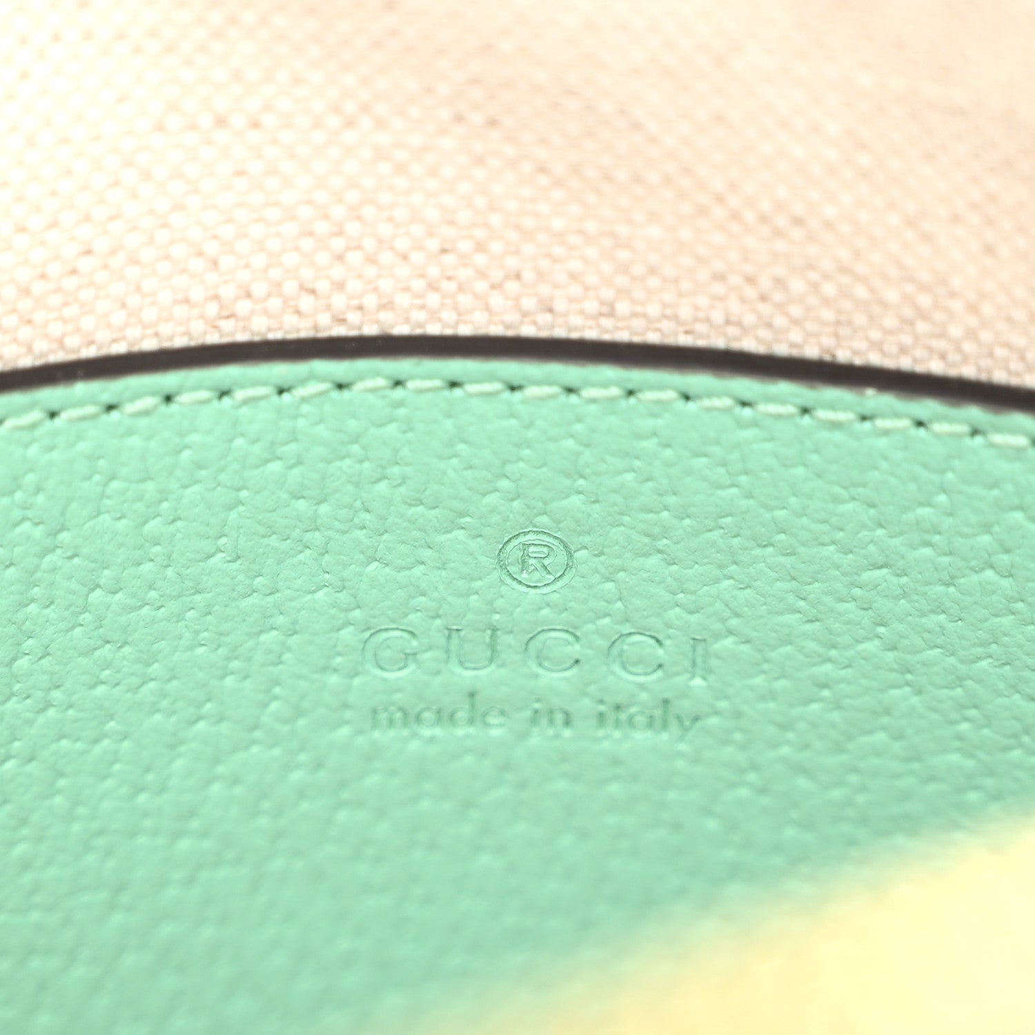 Gucci Monogram Jumbo GG Textured Dollar Calfskin Small Ophidia Dome Shoulder Bag Beige Pepperlight Mint 6 of 10